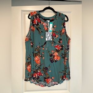 Market & Spruce Sleeveless Henley Blouse 2x